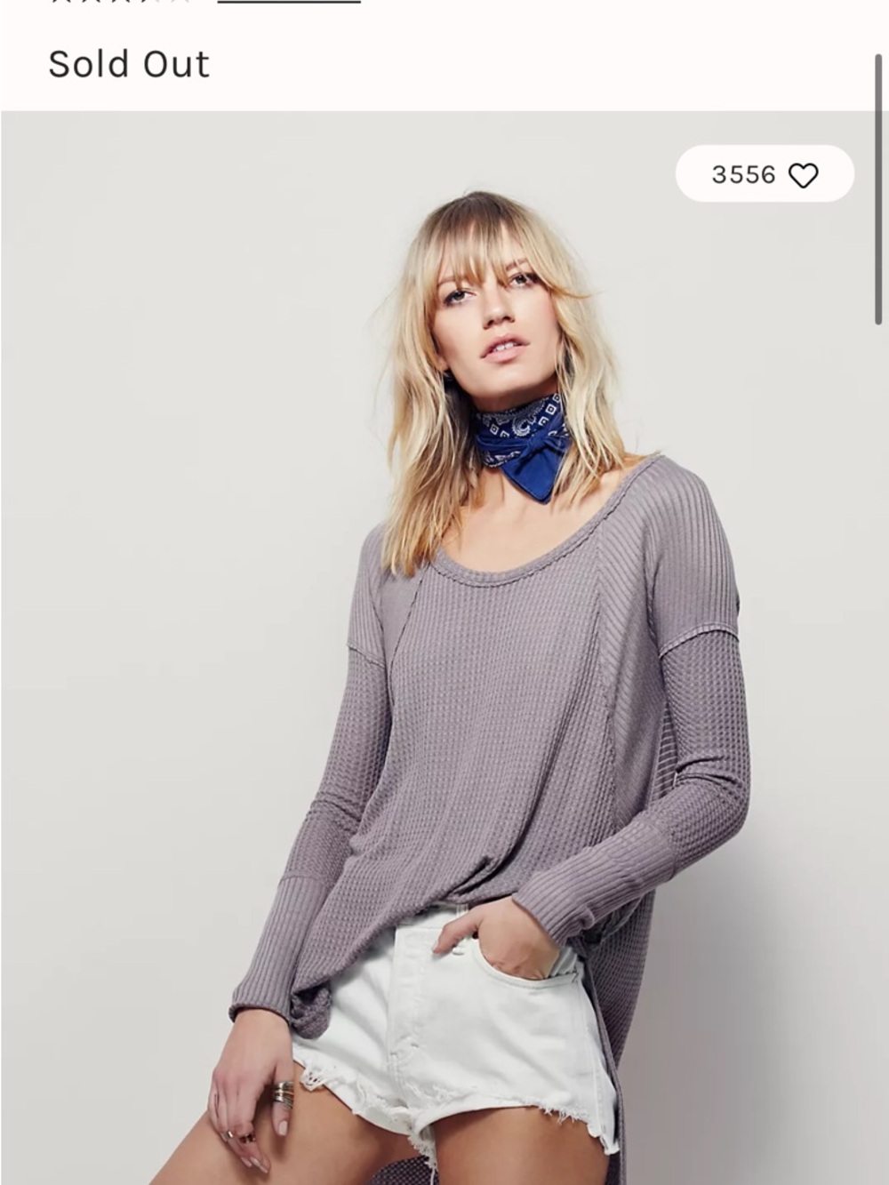 Free People Textured Scoop Neck Top in Mauve